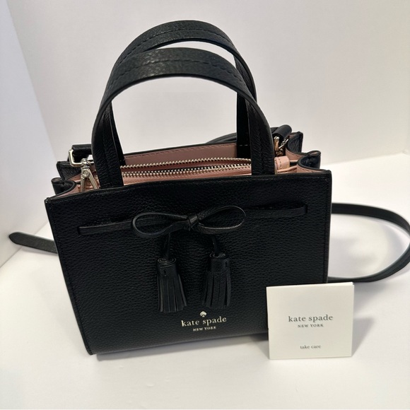 Black Kate Spade Hayes Mini Satchel Black Purse - Picture 17 of 17